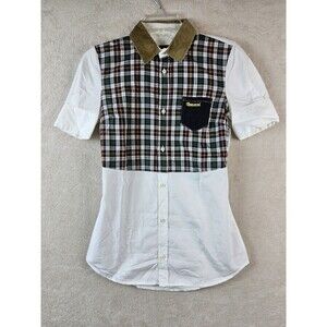 Dsquared2 Women's Short Sleeve Button Front Shirt Top Size 40